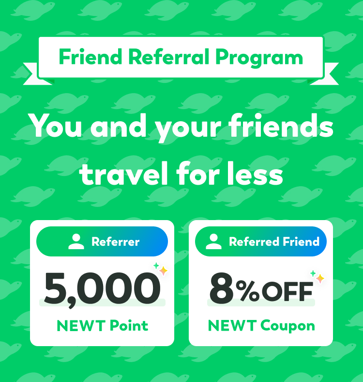 Travel for less,
together with friends